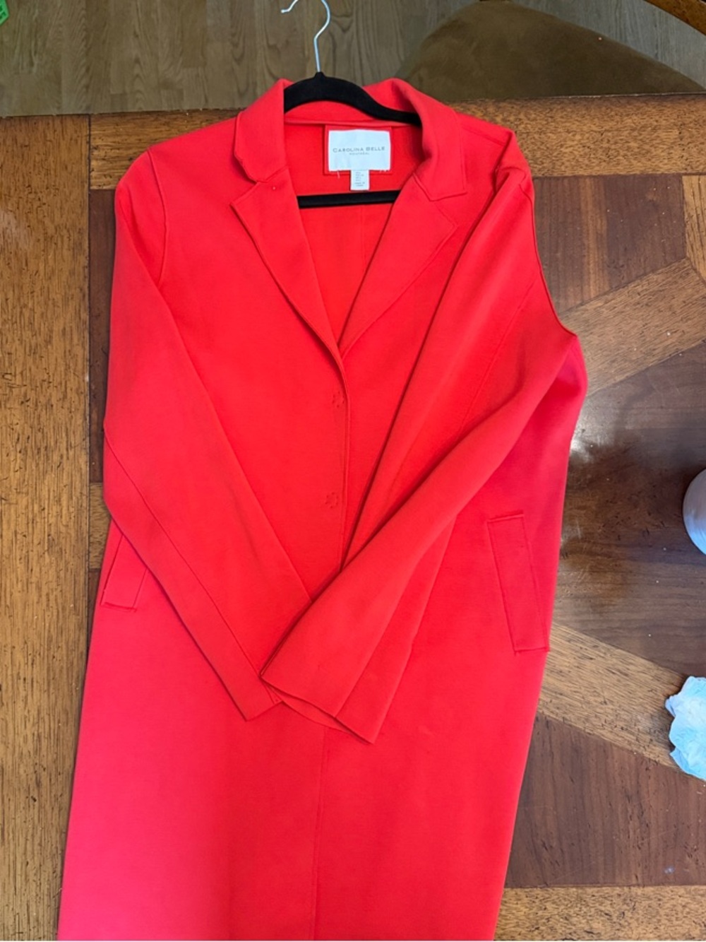 Carolina Belle Bright Red Trench Coat